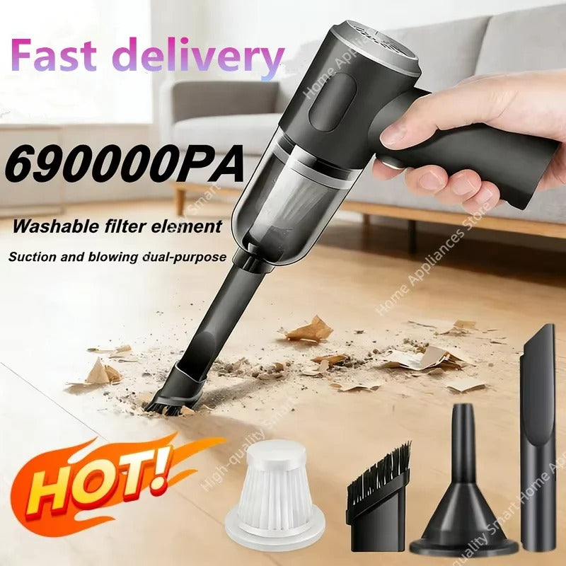 Cordless Handheld Vacuum Cleaner โ Powerful Portable Suction for Car, Home & Office