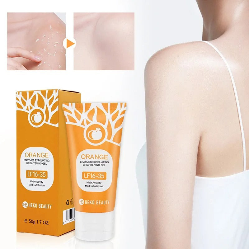 Orange Brightening Exfoliating Gel – Gentle Face & Body Scrub for Smooth & Radiant Skin