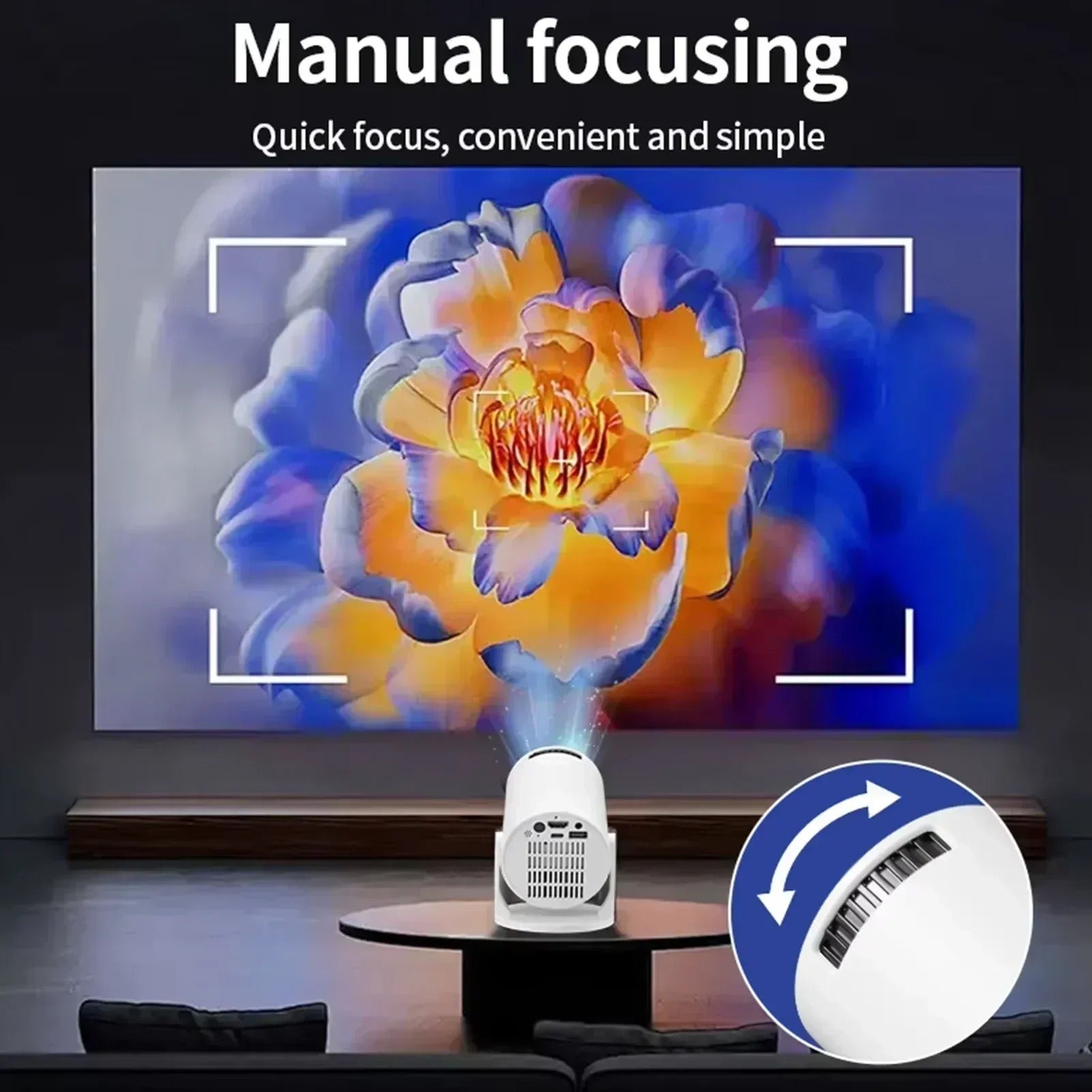 Portable Mini Projector – Full HD Home Cinema Projector for Movies, Gaming & Entertainment