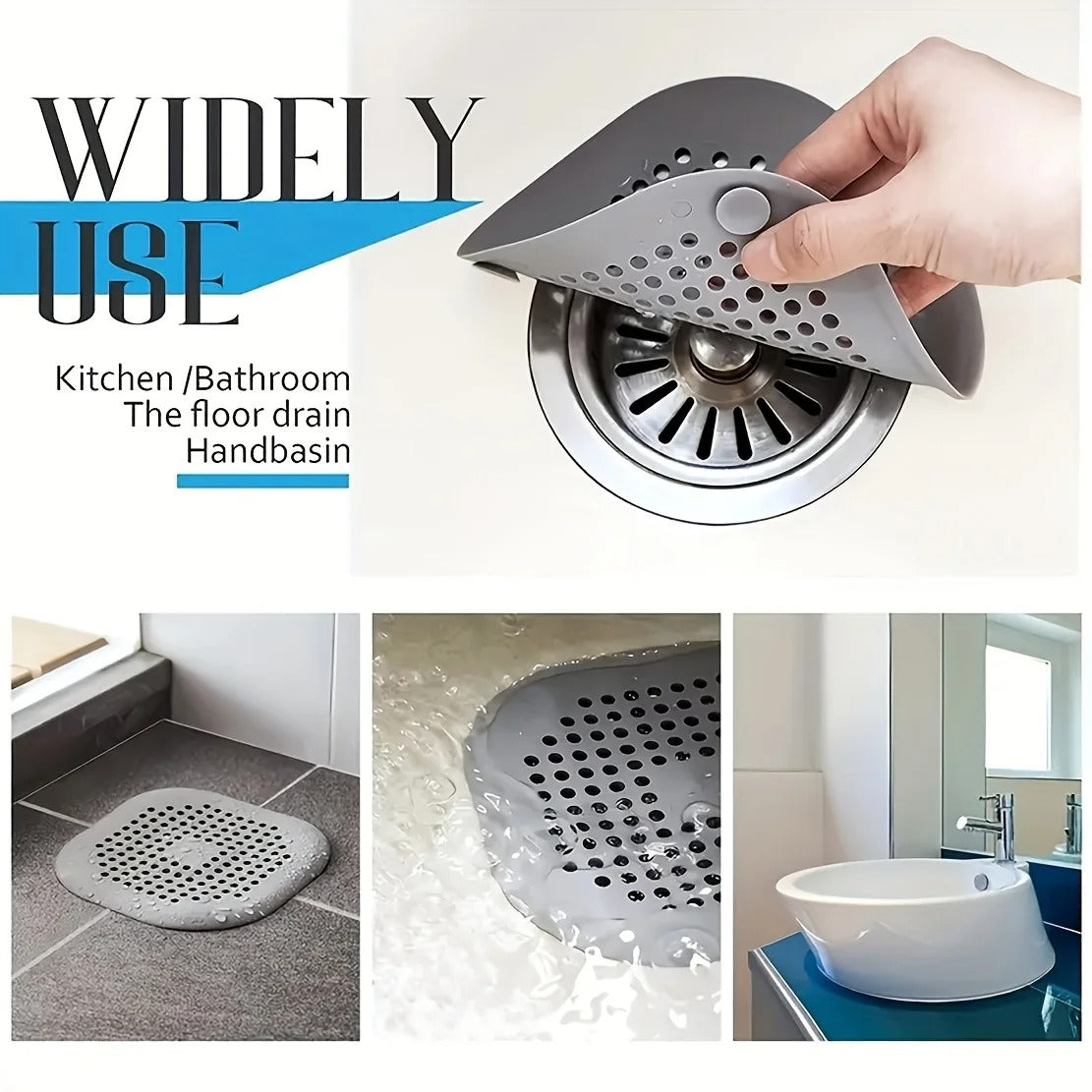 Drain Hair Catcher Tool – Anti-Clog Sink & Shower Strainer for Bathroom Drain Protection