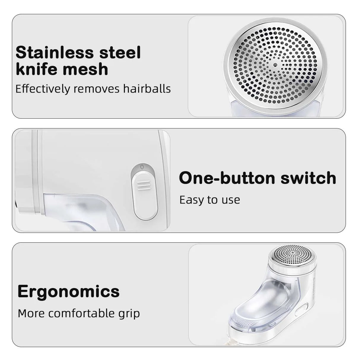Electric Lint Remover – Rechargeable Fabric Shaver for Clothes, Sofa & Carpets